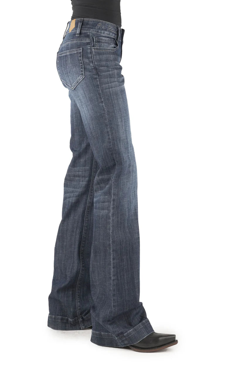 Tin Haul Womens Denim - Ella Trouser Plain Blue