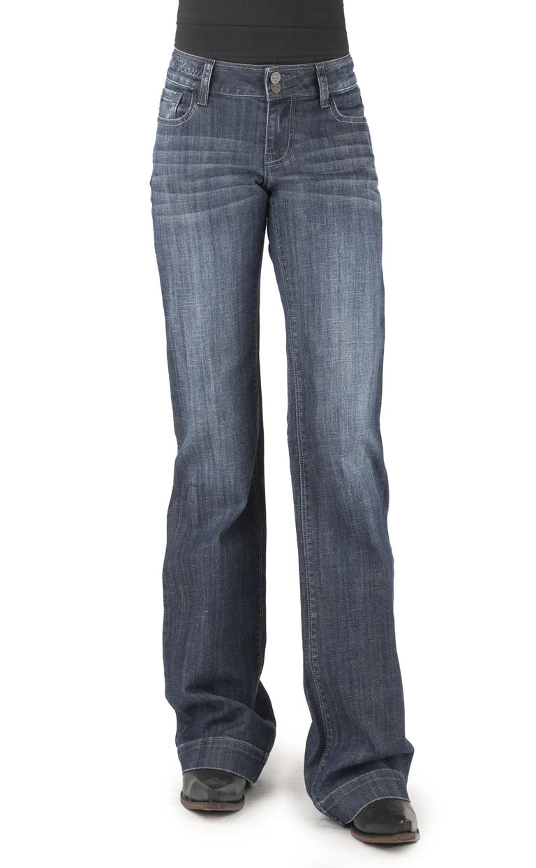 Tin Haul Womens Denim - Ella Trouser Plain Blue