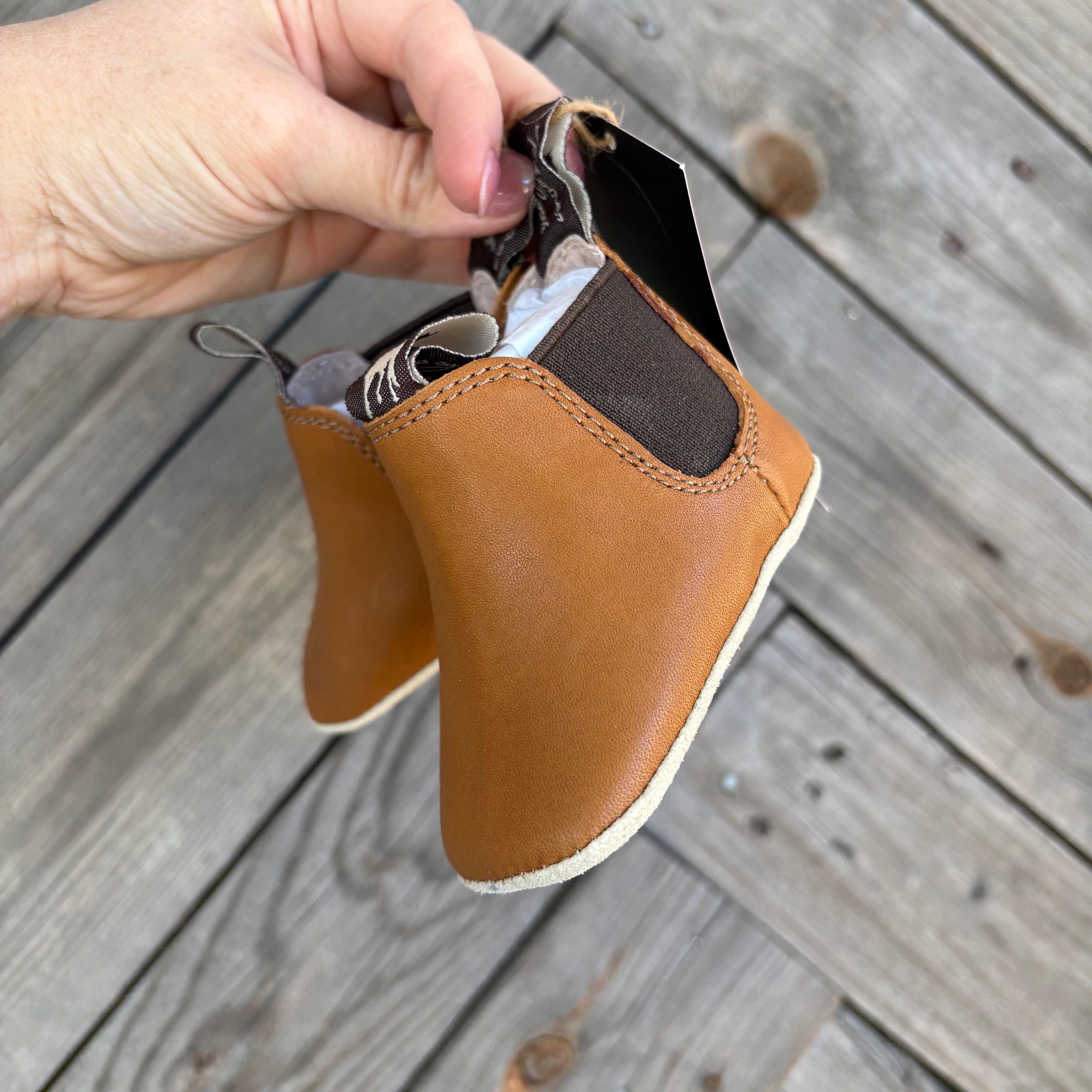 Thomas Cook Baby Booties Light Brown