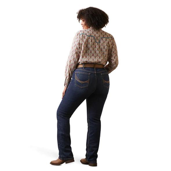 Ariat Womens Real Perfect Rise Straight Leg - Greta Midnight