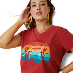 Ariat R.E.A.L Aura Orange Horizon T-Shirt