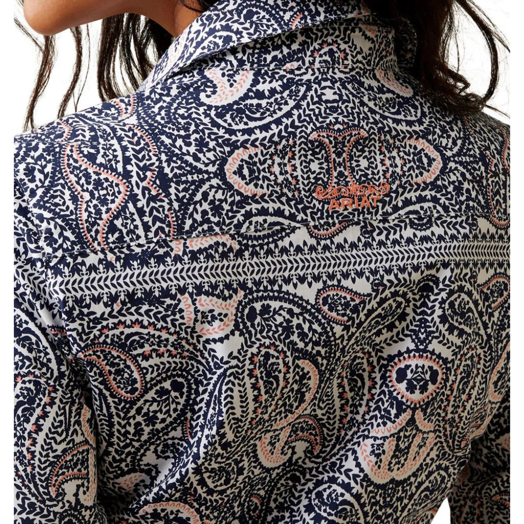 Ariat Womens Wrinkle Resistant R.E.A.L Team Kirby Shirt Watercolour Paisley