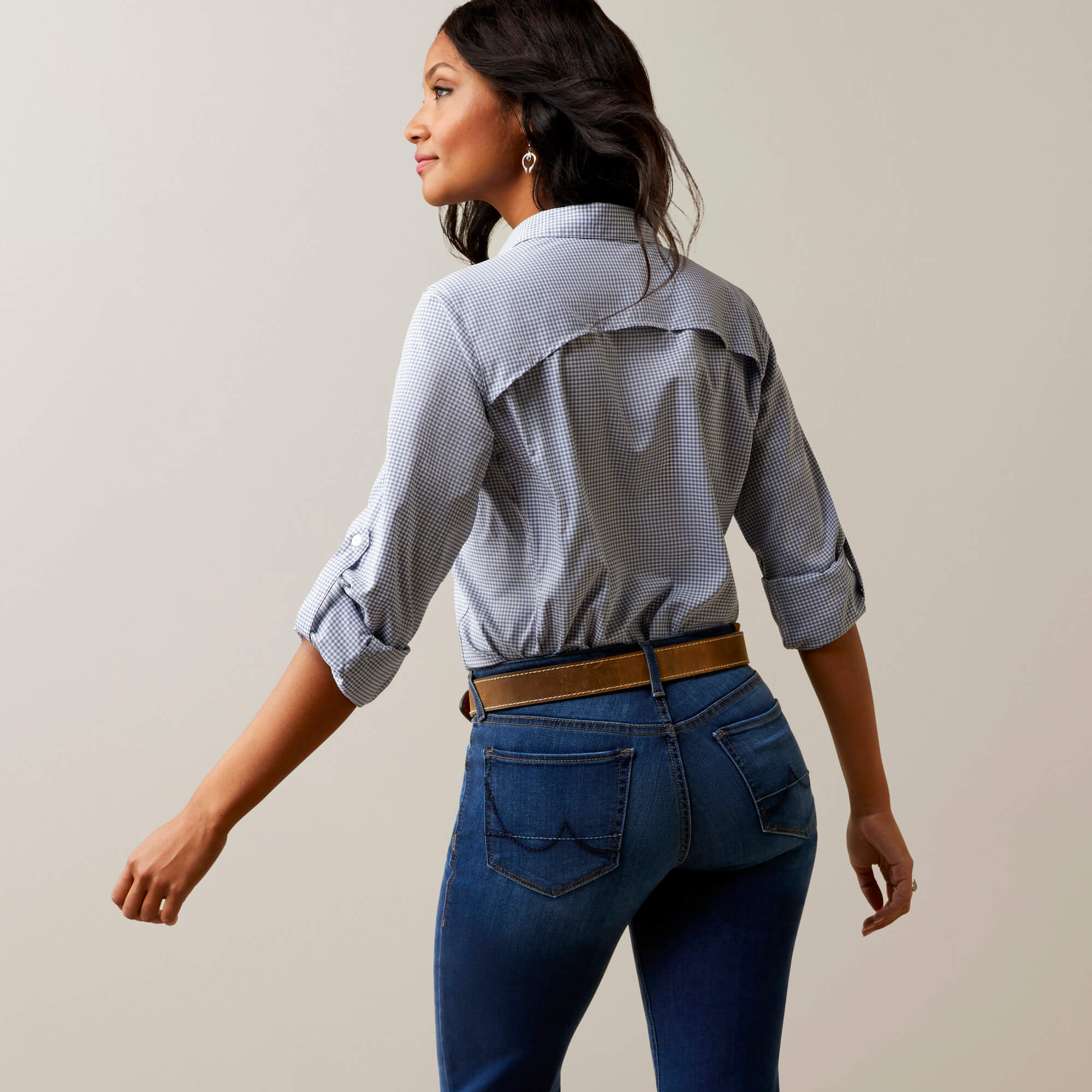 Ariat Womens VentTEK L/S Shirt Coastal Fjord Check