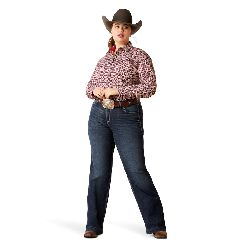 Womens Wrinkle Resistant R.E.A.L Kirby Shirt | Raleigh Geo