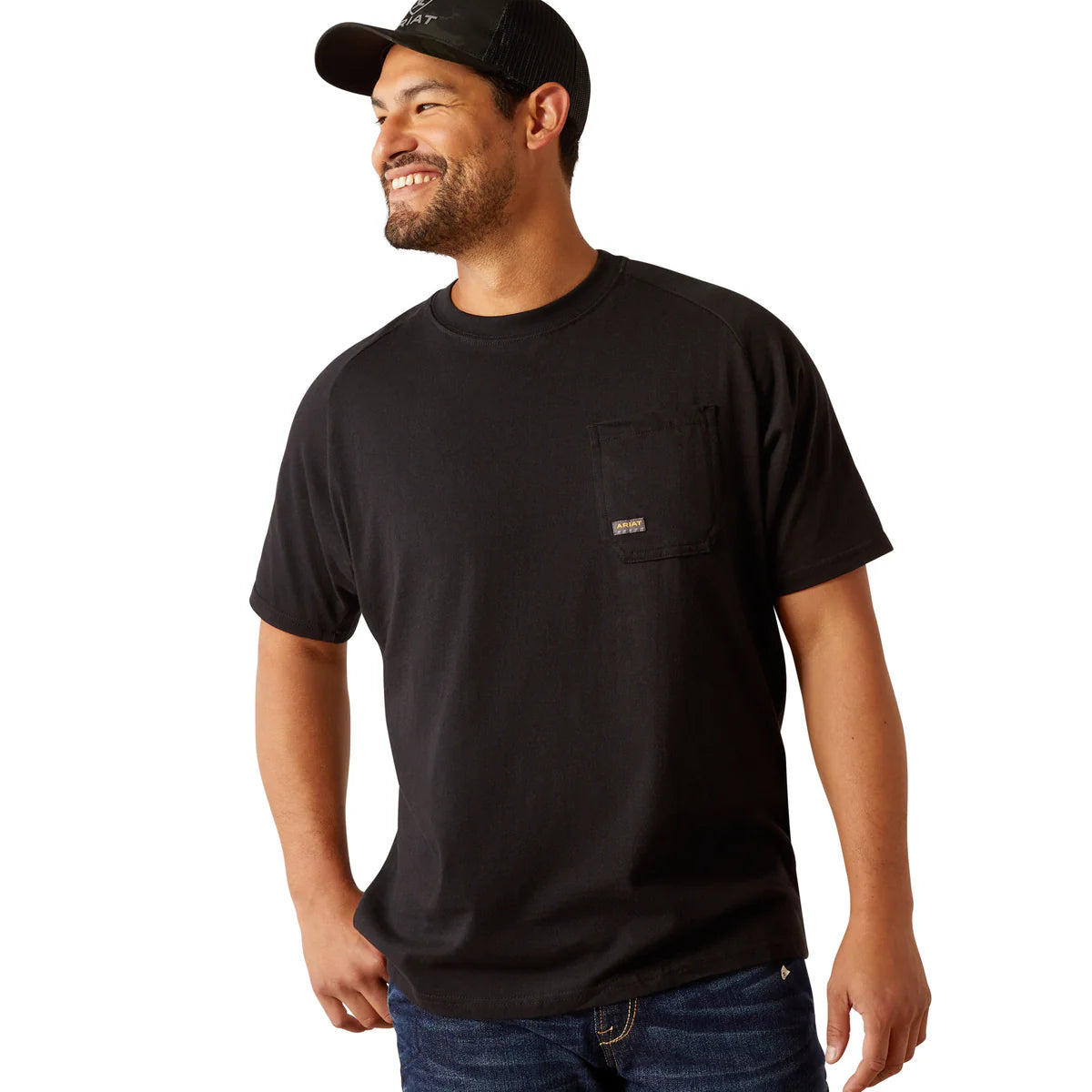 Ariat Mens Rebar Workhog Tee | Black