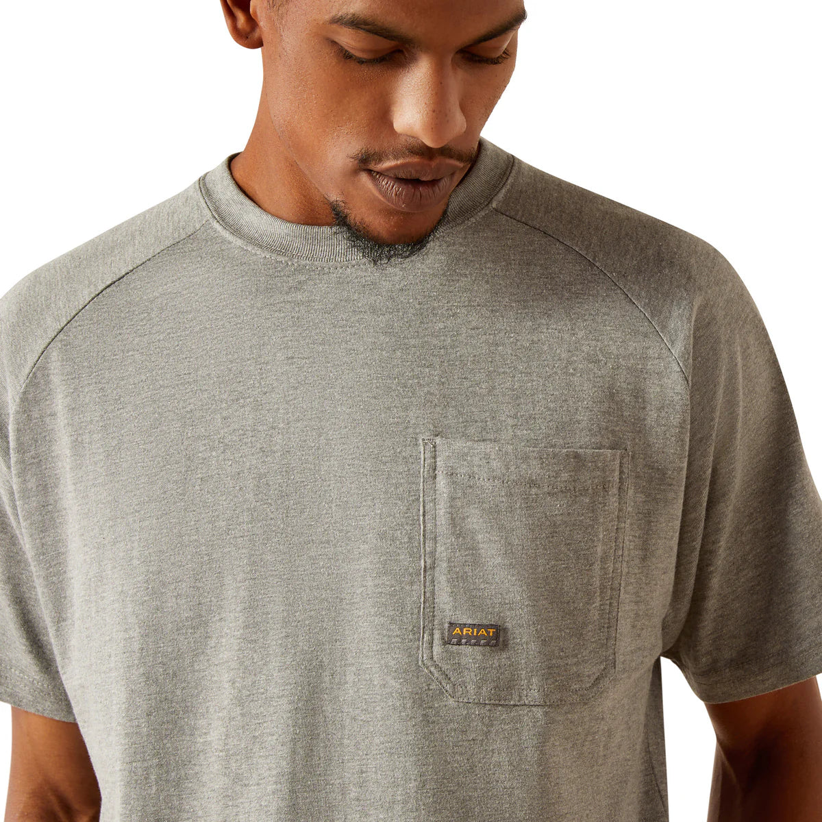 Ariat Mens Rebar Workhog Tee | Grey