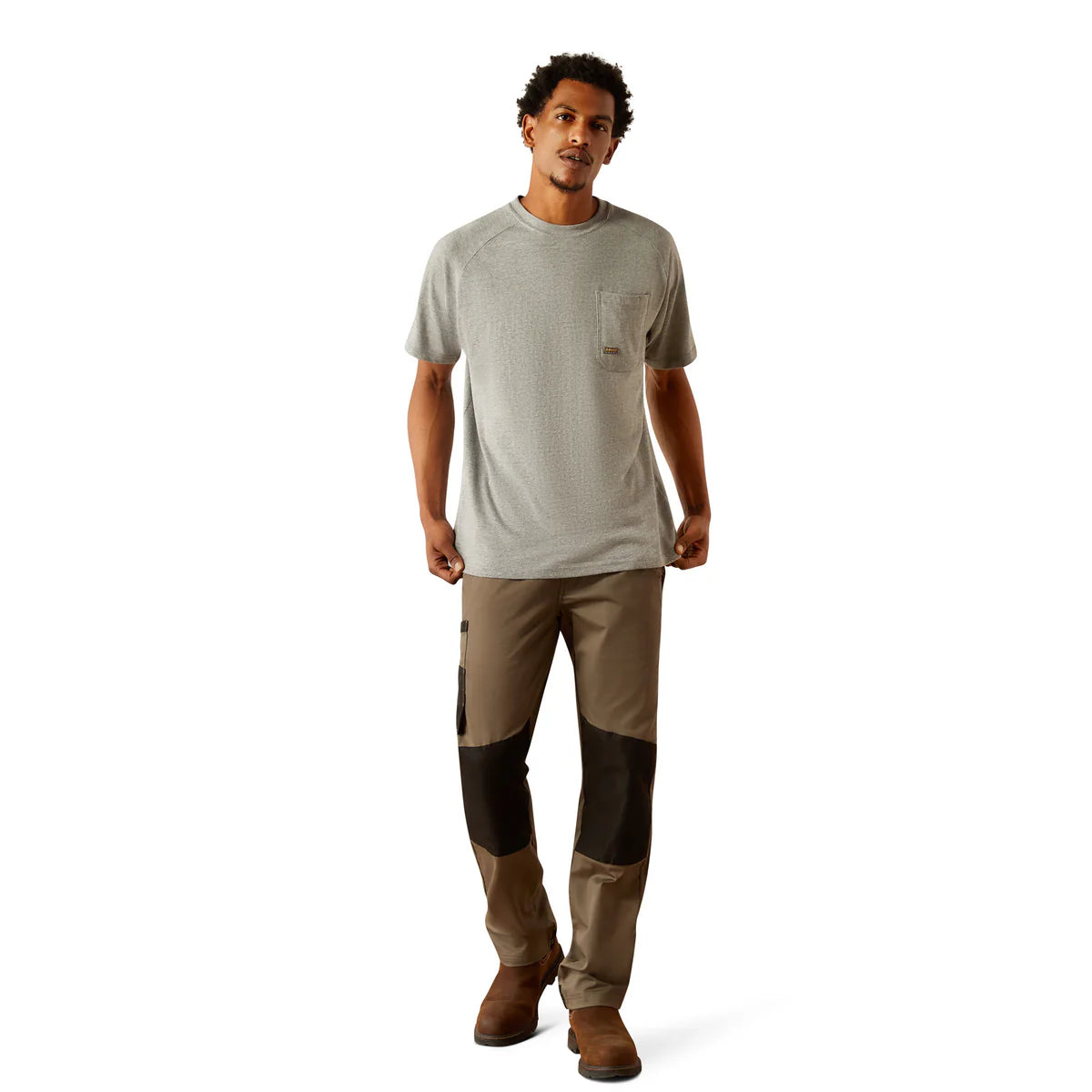 Ariat Mens Rebar Workhog Tee | Grey