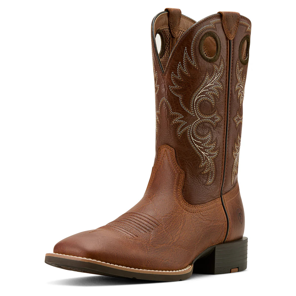 Ariat Men's Sport Rodeo Cowboy Boot - Aged Tan Elephant Print/Luna Tan