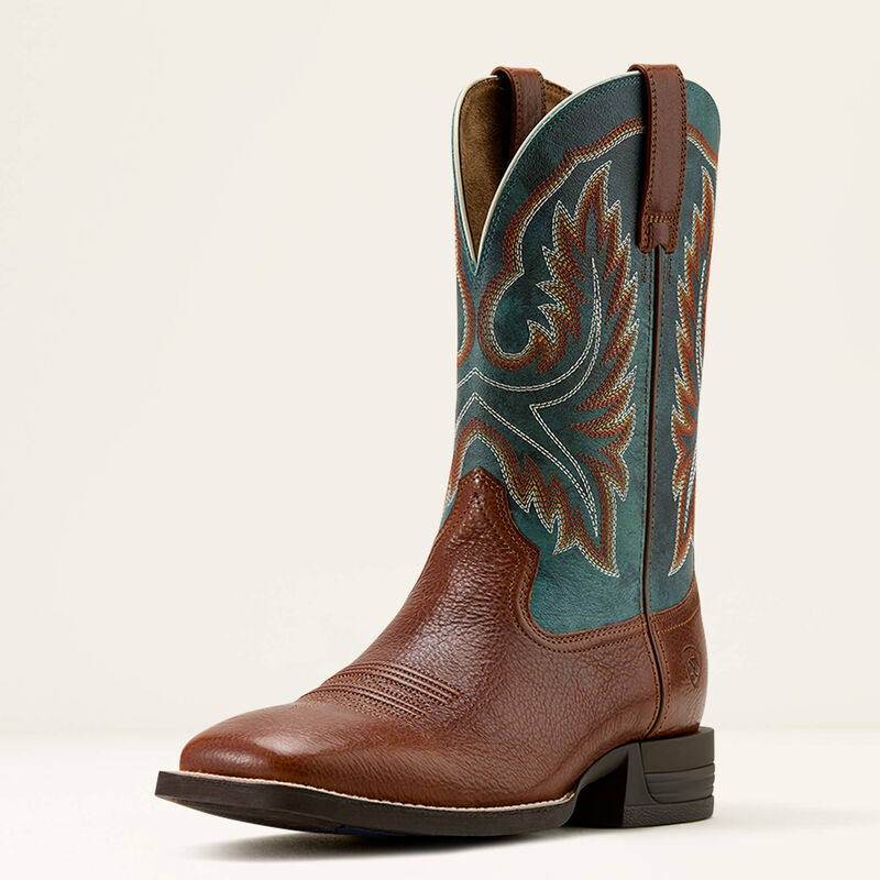 Ariat Men's Wilder Western Boot | Luna Tan/Forged Green