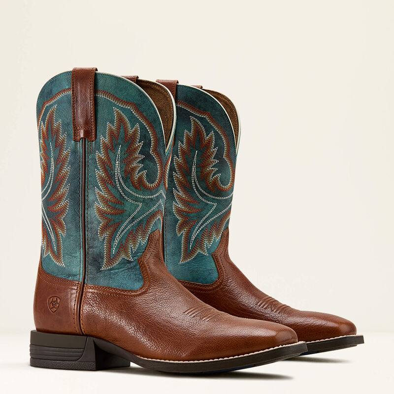 Ariat Men's Wilder Western Boot | Luna Tan/Forged Green