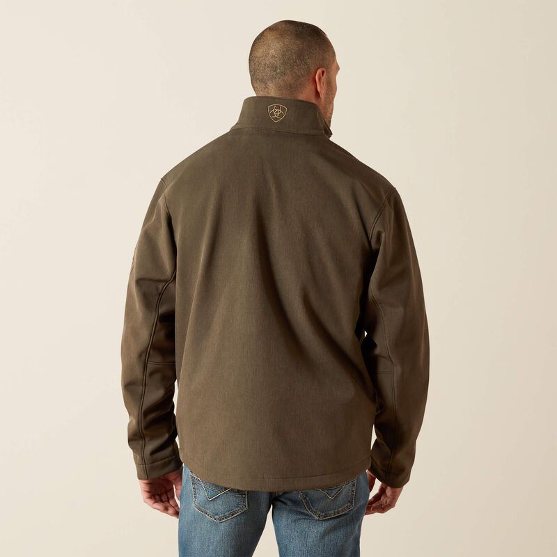 Ariat Mens Logo Softshell Jacket | Earth Green Heather