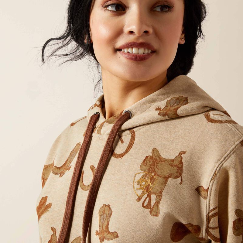 Ariat Womens Logo 2.0 Hoodie Savannah Tan Heather