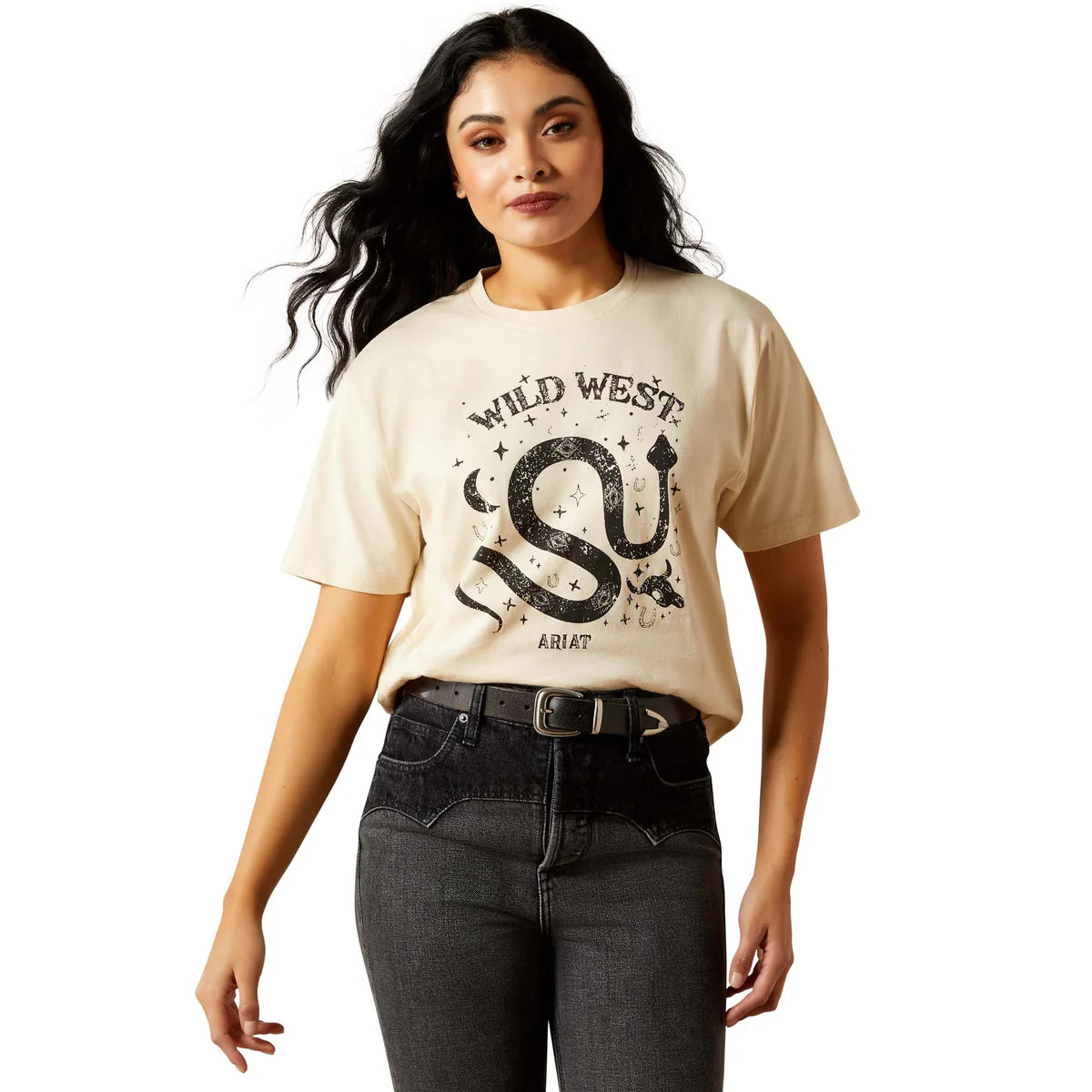 Ariat Womens Inked Tee Shirt - Oyster Grey