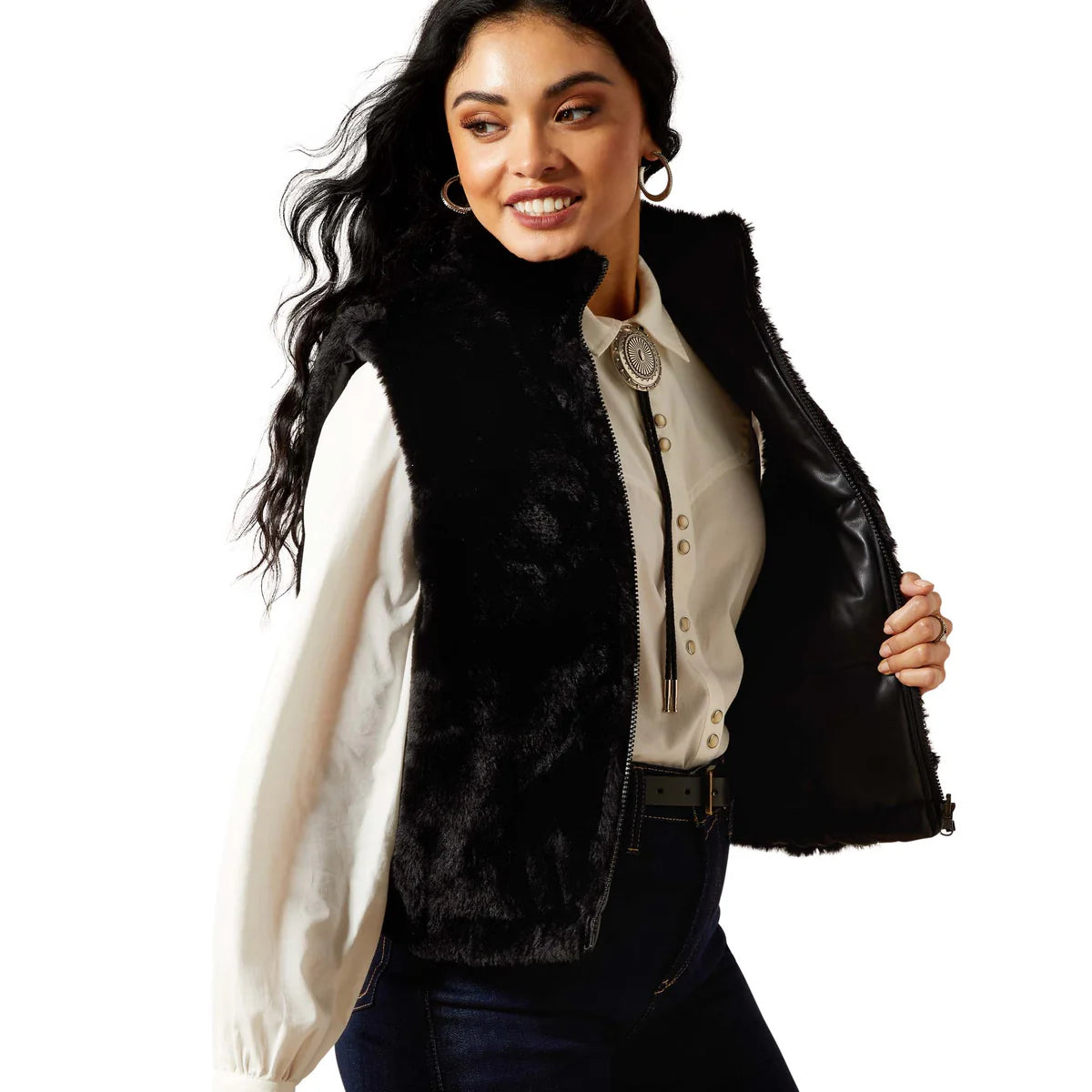 Ariat Womens Echo Reversible Vest | Black
