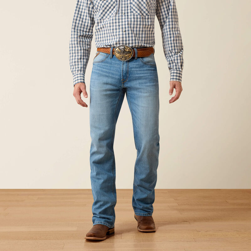 Ariat Mens M4 Relaxed Straight Cut Jeans - Tobias Doyle (Light Wash)