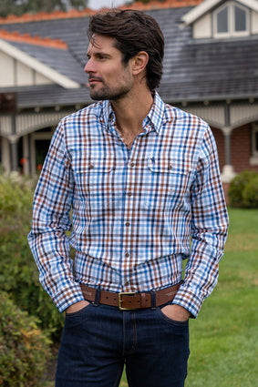 Thomas Cook Mens Shirt - Patrick Long Sleeve Check