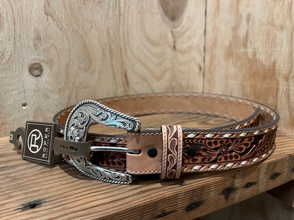 Roper Womens Floral Tooled Belt - Natural – Horse Torque 