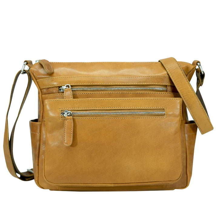 Leather Crossbody Camel Bag