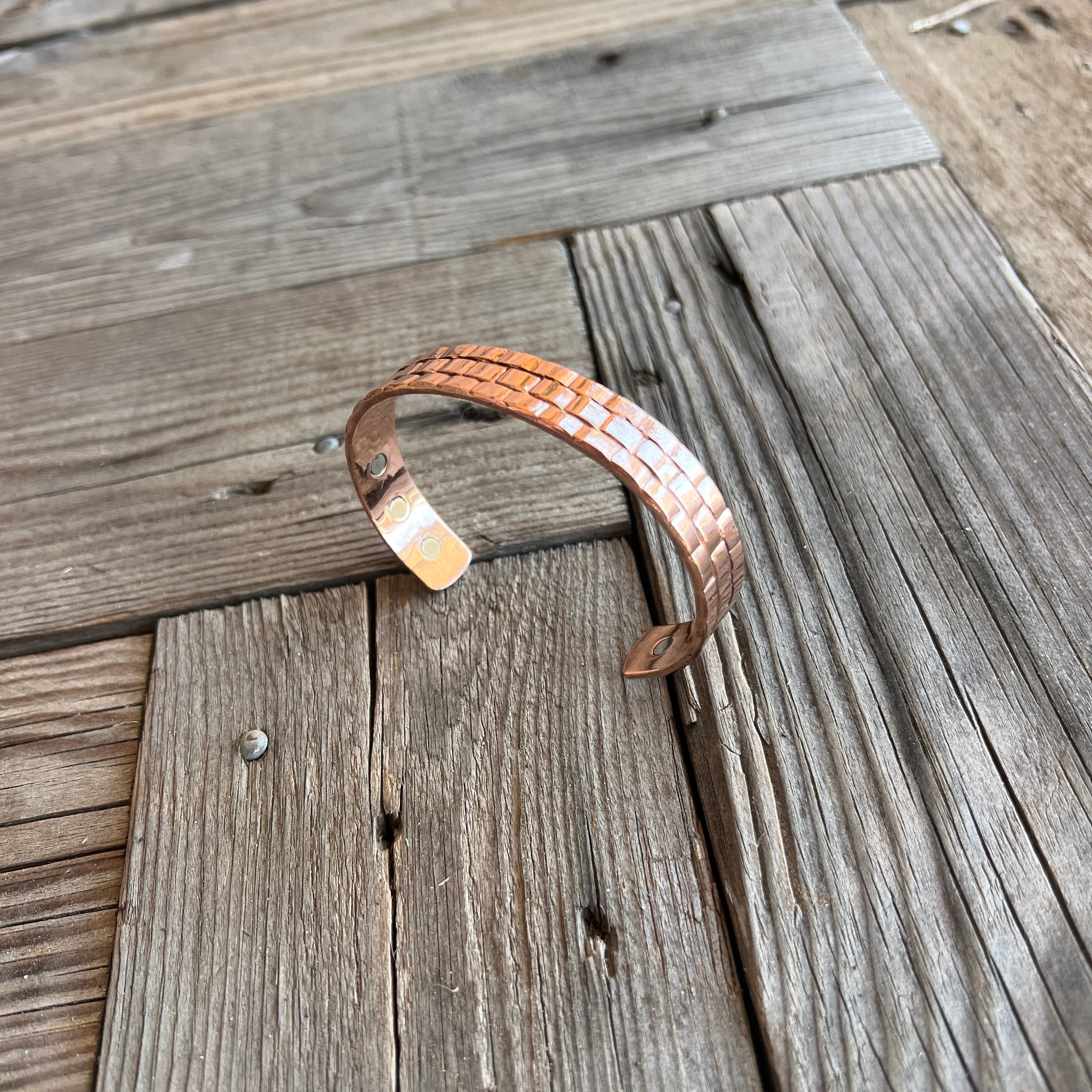 Magnetic Copper Cuff | Stacked