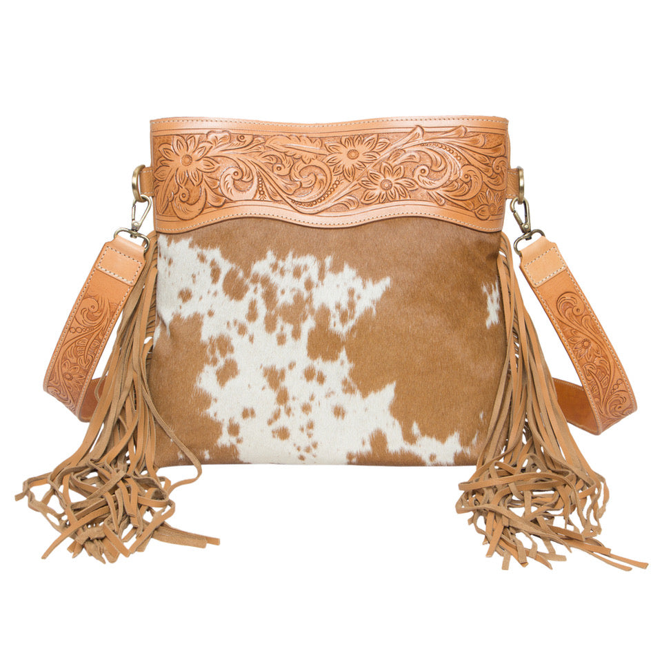 Tooling Leather Medium Sling Cowhide Bag | Pasto