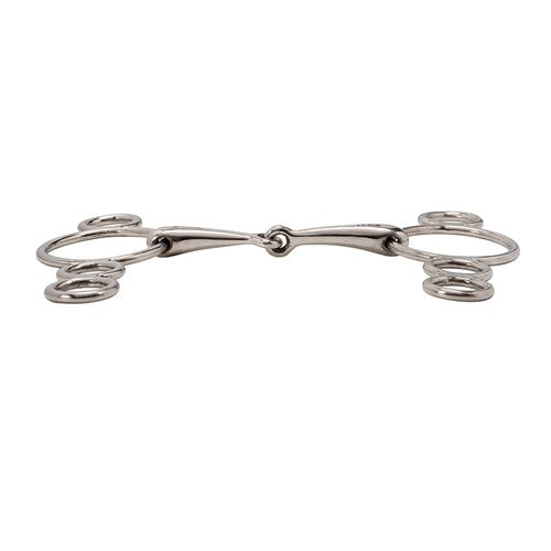Dutch Gag Snaffle Bit With Four Rings