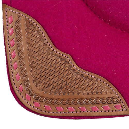 Fort Worth Felt Barrel Saddle Pad w/Contoured Built Up - 30" x 30"