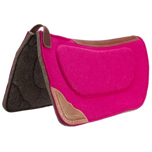 Fort Worth Felt Barrel Saddle Pad w/Contoured Built Up - 30" x 30"