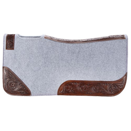 Fort Worth Tooled Felt Saddle Pad