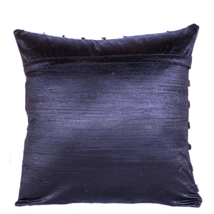 Black & White Hairon Leather Cushion Cover | Square