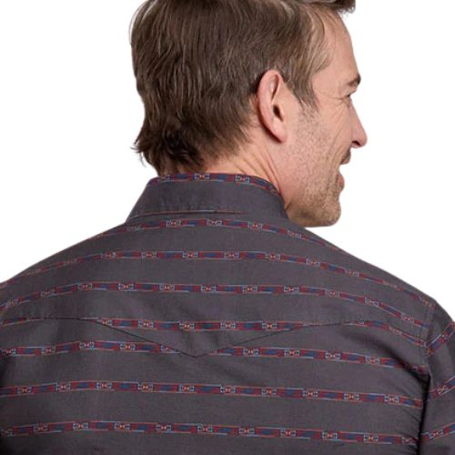 Roper Mens Aztec Stripe Shirt | Grey