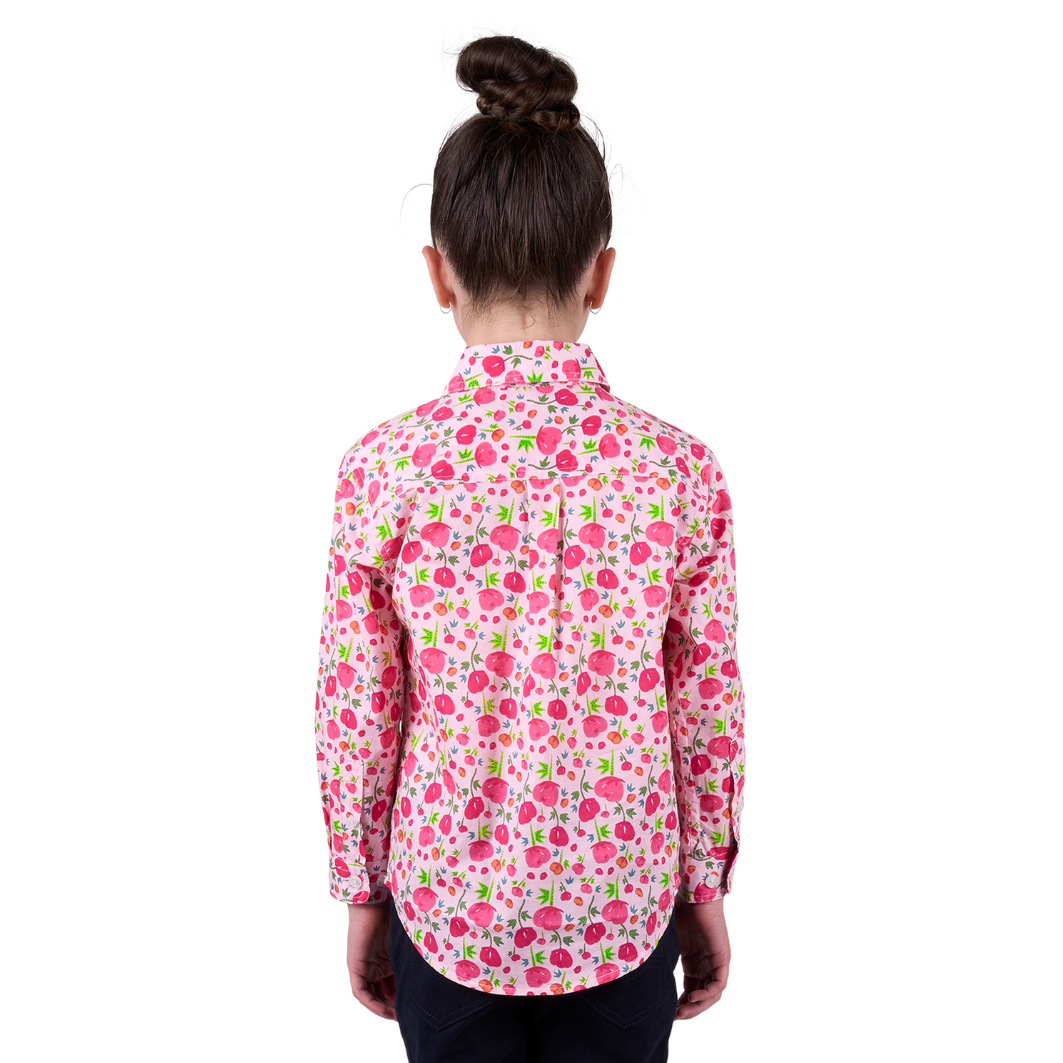 Hard Slog Girls Sisu Half Placket Long Sleeve Shirt