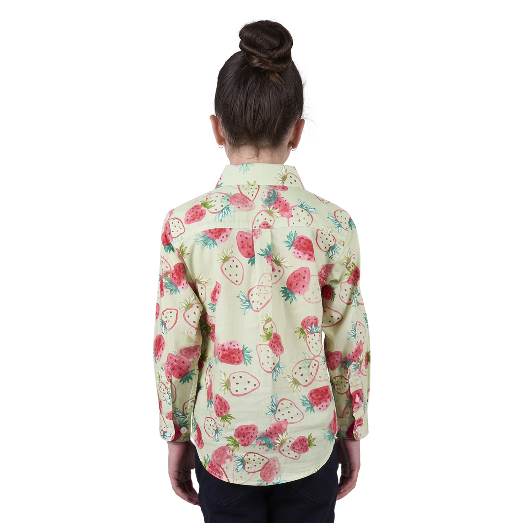 Hard Slog Girls Kimmy Half Placket Long Sleeve Shirt