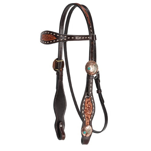 Fort Worth Oneida Headstall - Copper