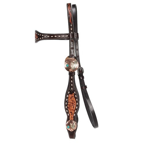 Fort Worth Oneida Headstall - Copper