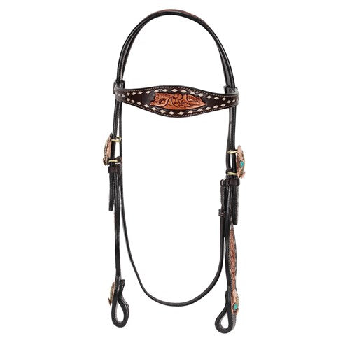 Fort Worth Oneida Headstall - Copper