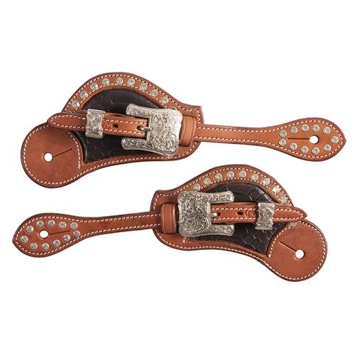 Fort Worth Spur Straps Crocodile Print Horse Torque Saddlery