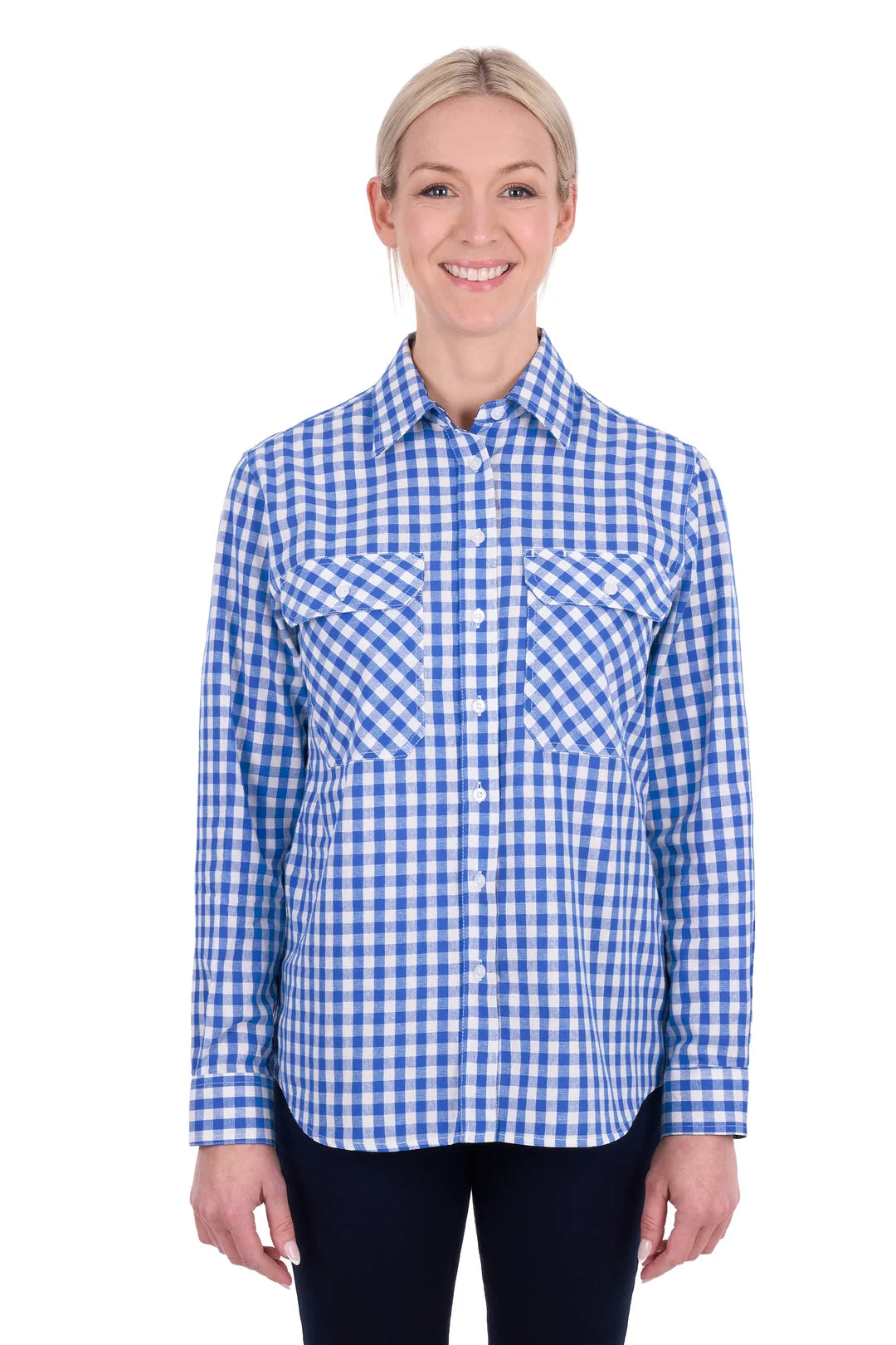 Womens Hard Slog Rowe Long Sleeve Shirt - Blue