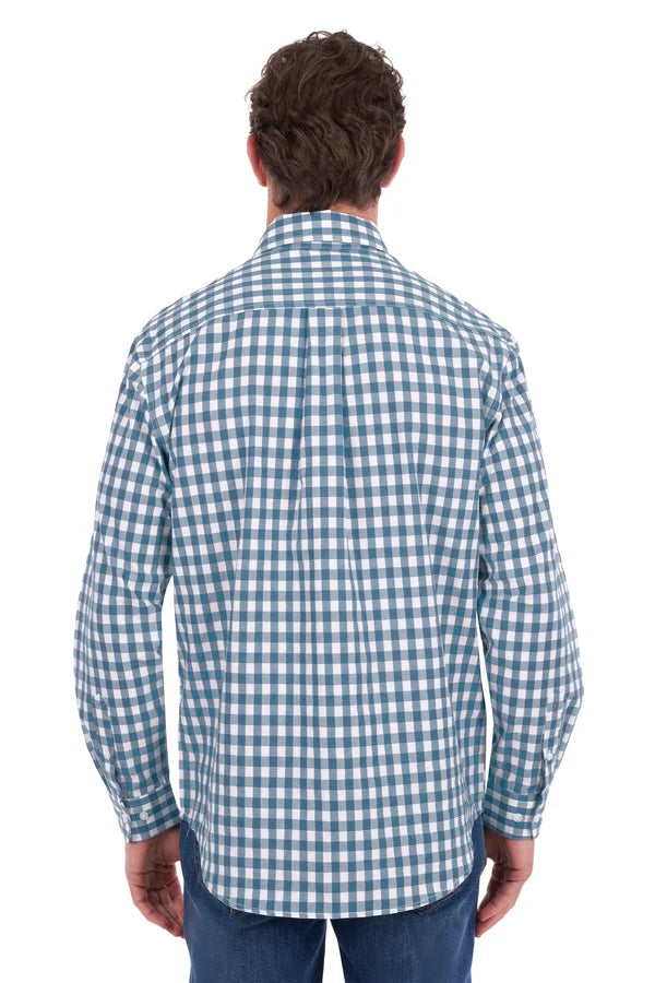 Hard Slog Mens River Half Placket Long Sleeve Shirt