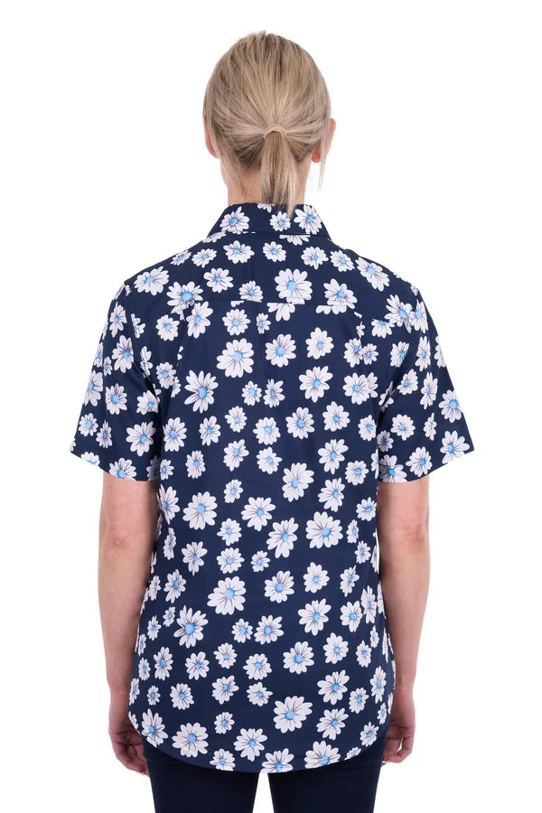 Hard Slog Womens Cass Half Placket Short Sleeve Shirt