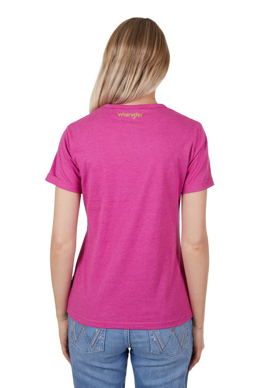 Wrangler Womens Alice Tee Pink Marle