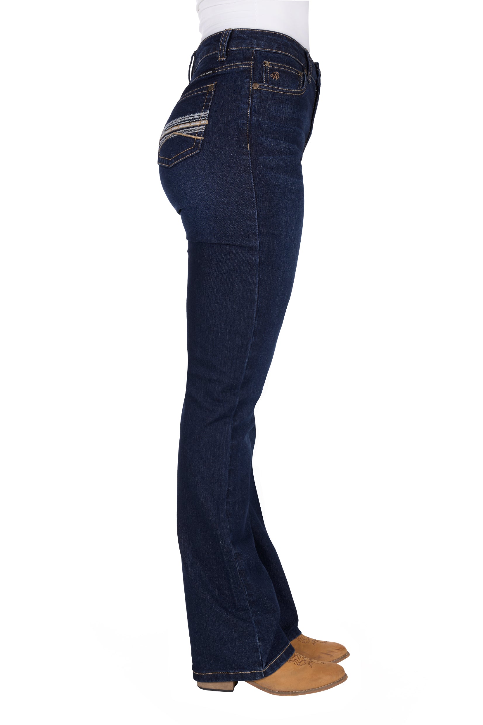 Pure Western Womens Ida Hi Rise Boocut Jean 34L
