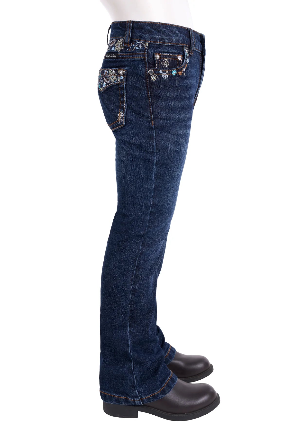 Pure Western Girls Blossom Bootcut Jeans Evening Sky