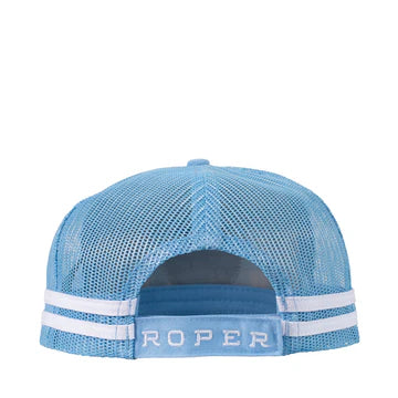 Roper Plaid Trucker Cap Cornflower/White