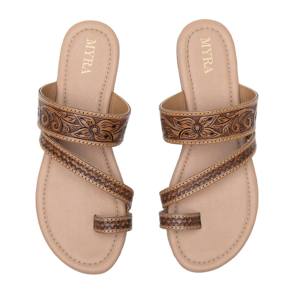Point Ridge Hand Tooled Sandals