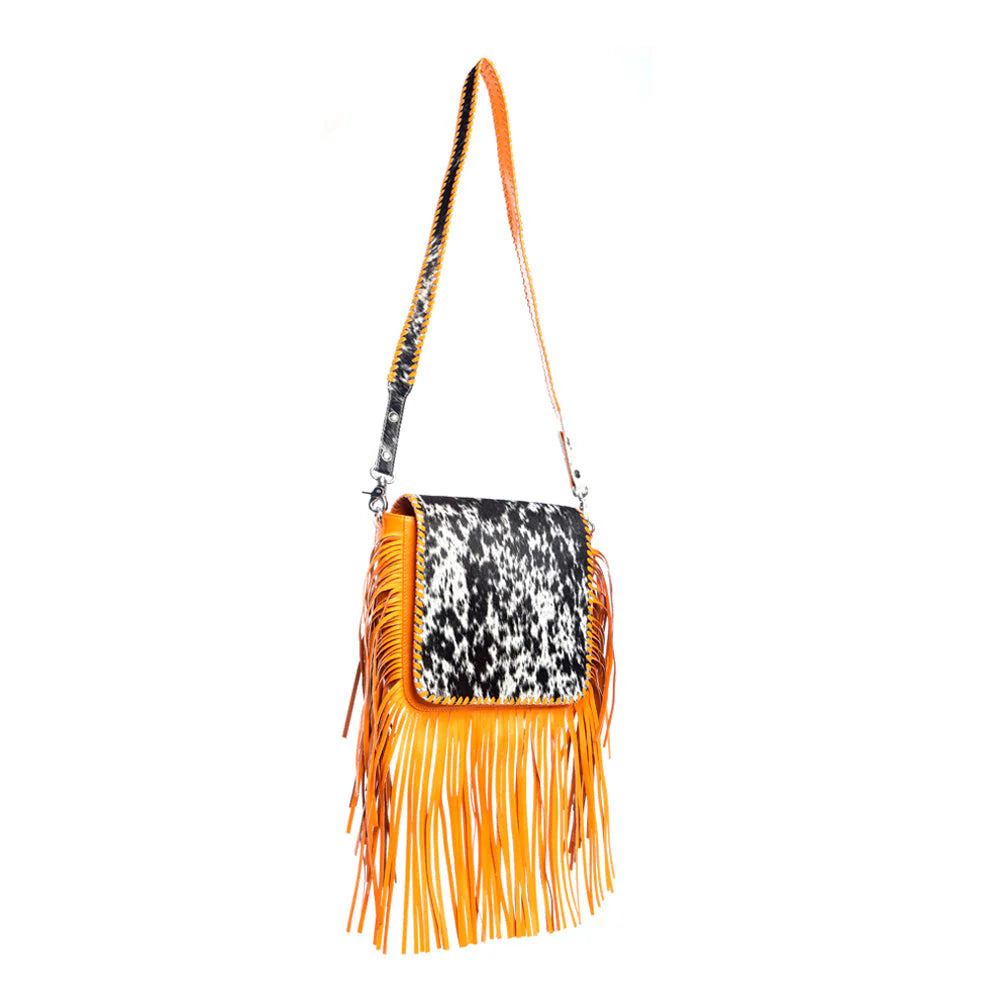 Oro Valley Leather & Hairon Handbag | Blazing Orange