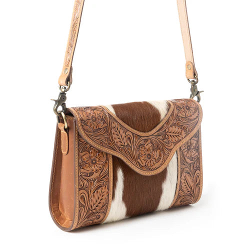 Copper Charm Hand-Tooled Bag
