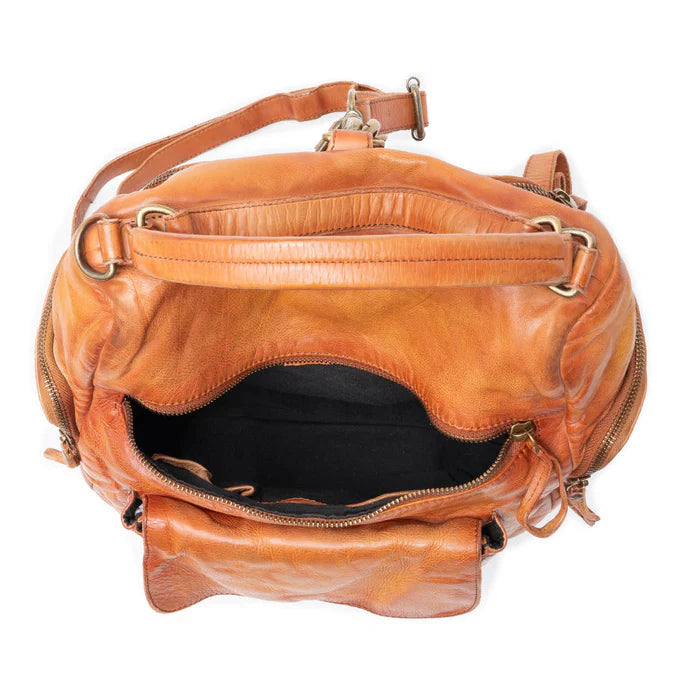 Trek Terra Leather Backpack | Burnt Brown