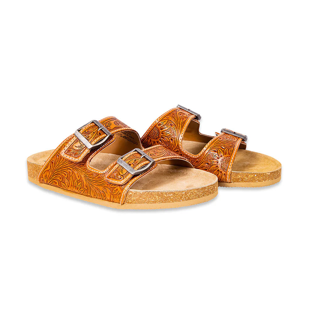 Molly Megan Hand-Tooled Sandals