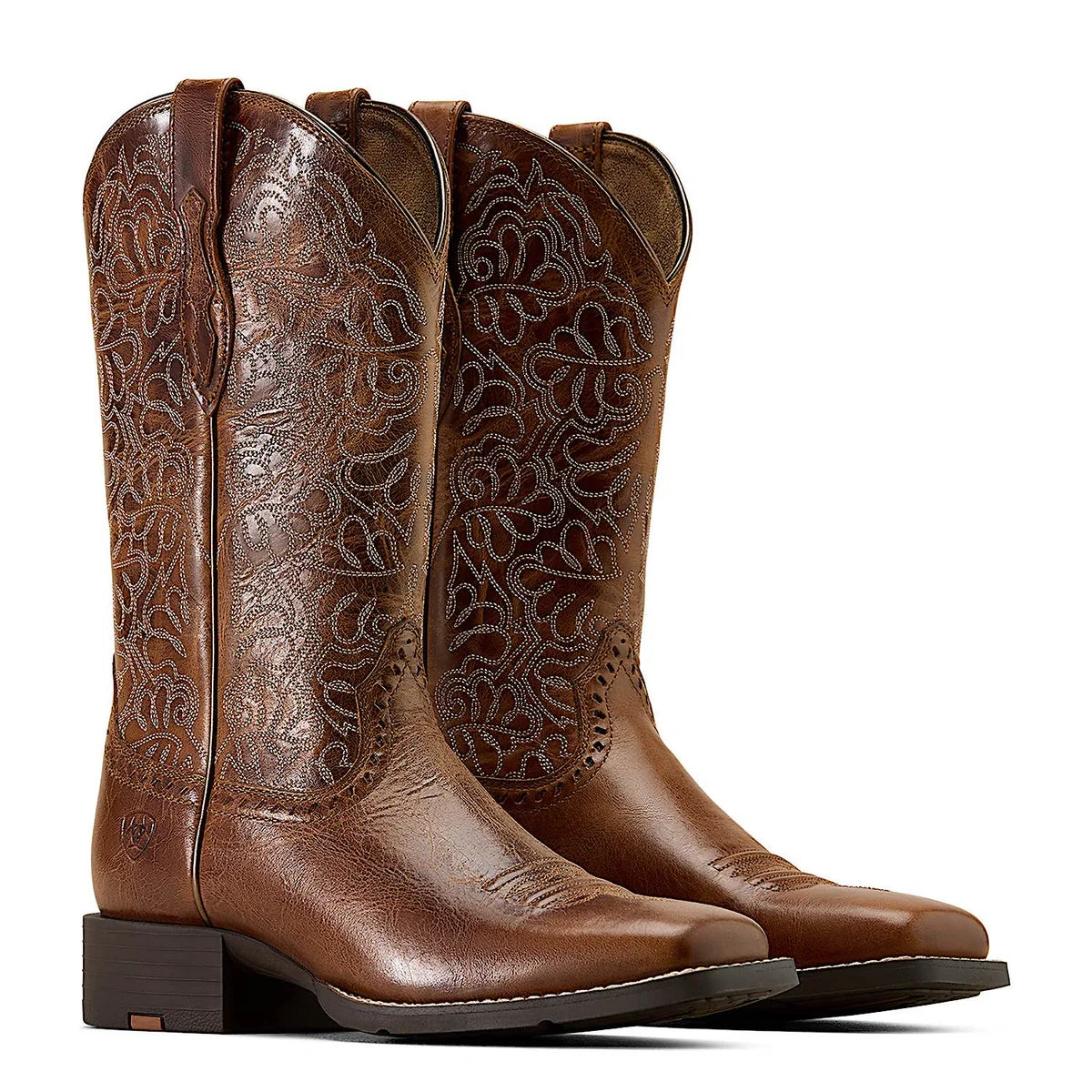 Ariat Women's Round Up Remuda Wide Square Toe Western Boot - Aged Tan