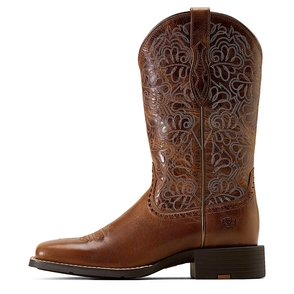 Ariat Women's Round Up Remuda Wide Square Toe Western Boot - Aged Tan